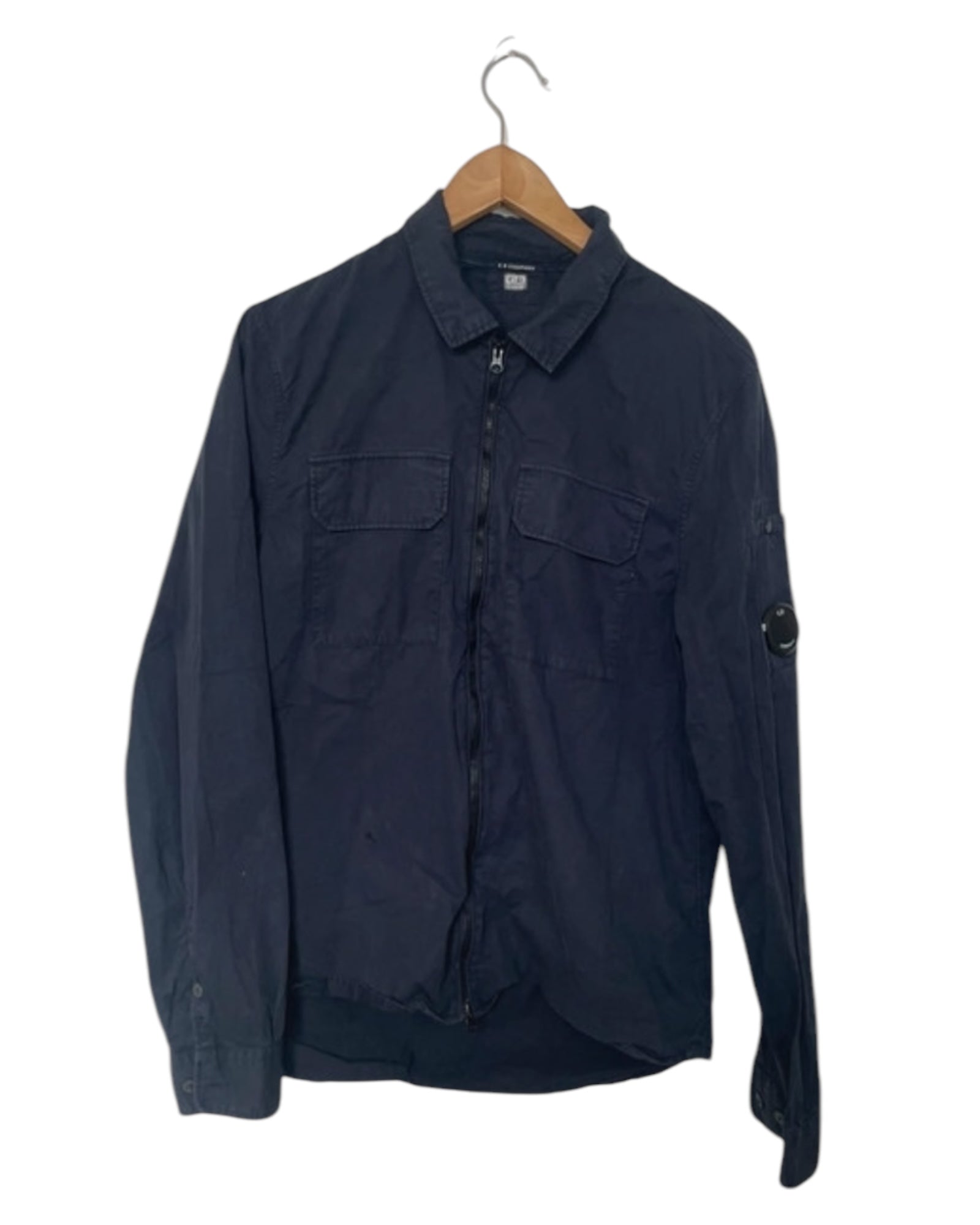 Double Pocket Zip Up Overshirt With Micro Lens