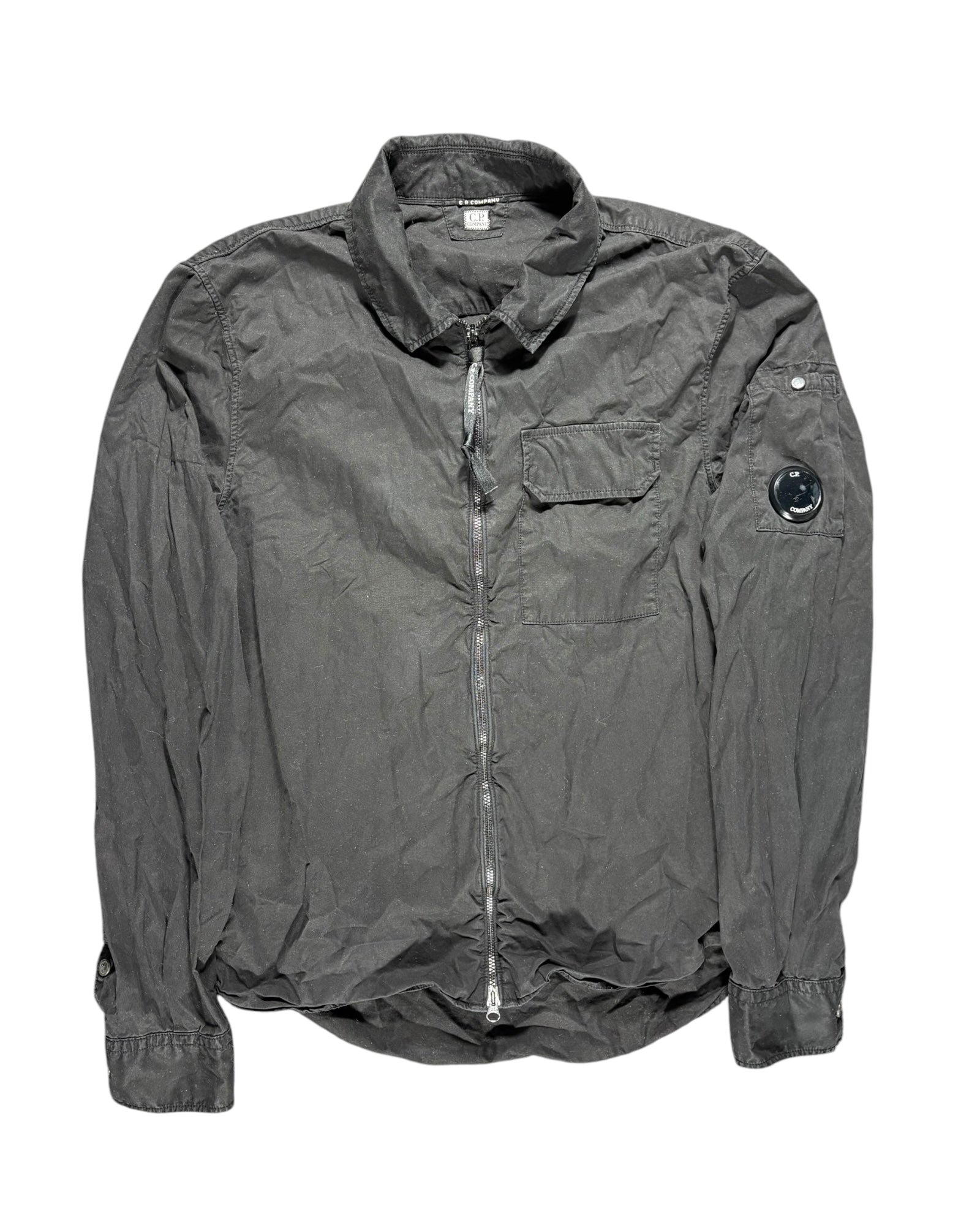 Single Pocket Zip Up Overshirt