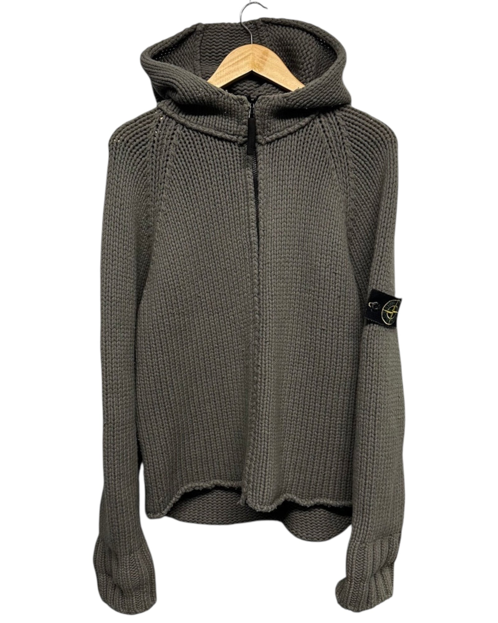 Full Zip Knit Badge Hoodie