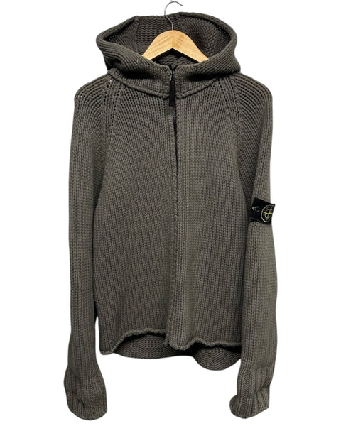 Full Zip Knit Badge Hoodie