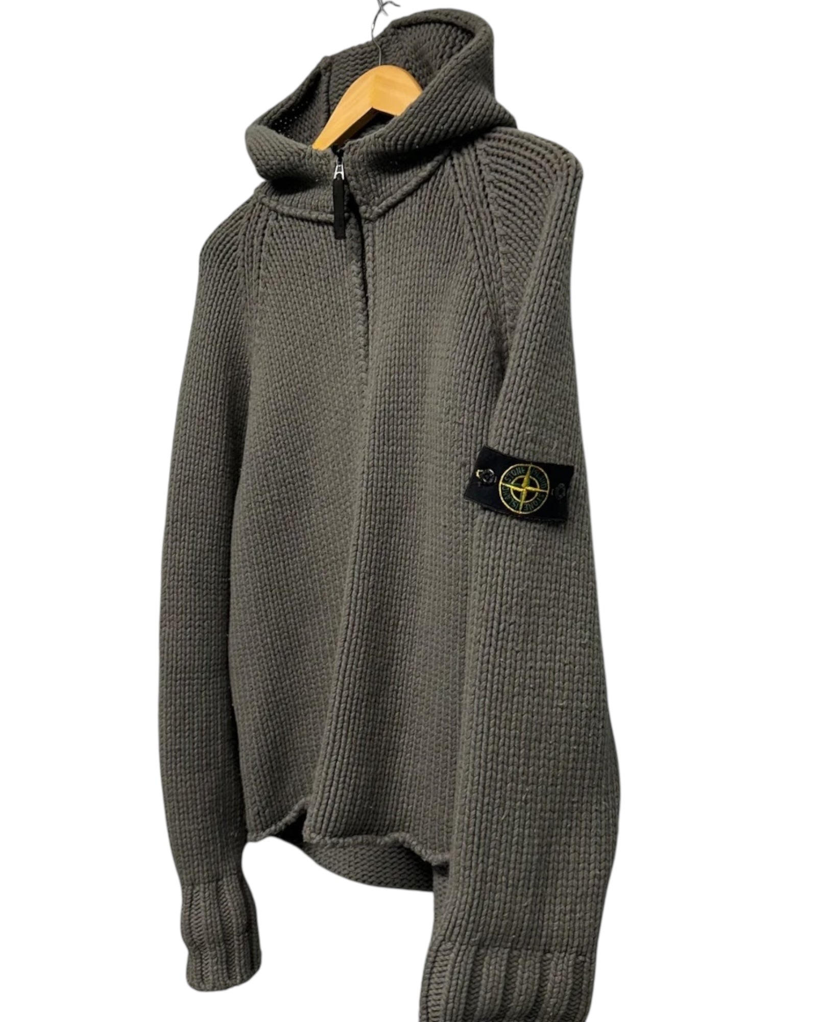 Full Zip Knit Badge Hoodie