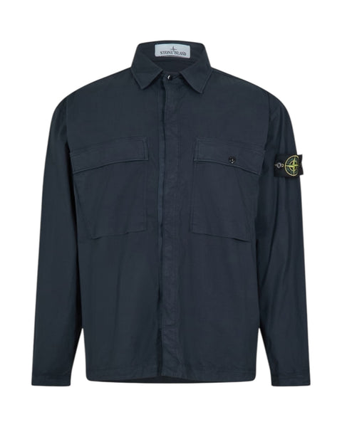 Double Pocket Full Zip Badge Overshirt