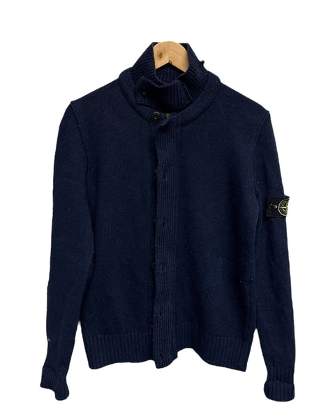 Knit Zip Up Badge Jumper