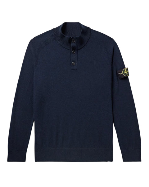 Quarter Button Up Knit Jumper