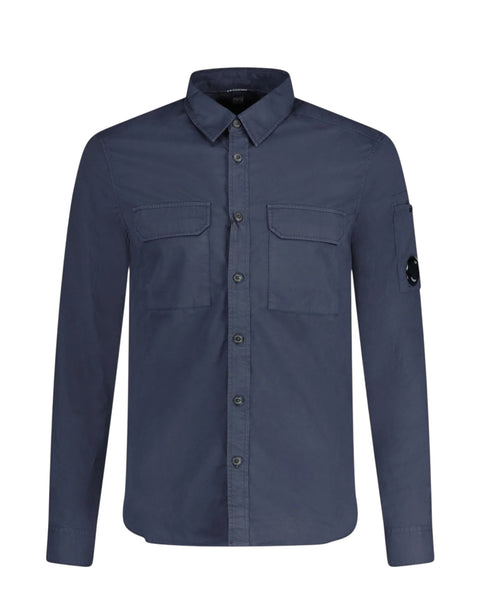 Double Pocket Button Up Overshirt With Micro Lens