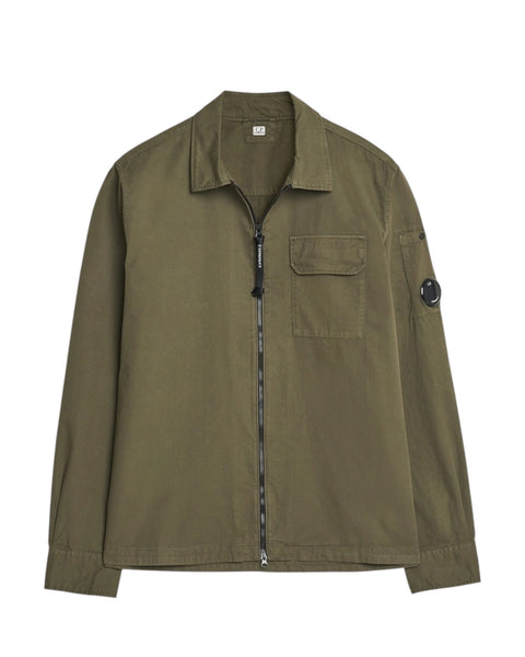 Single Pocket Full Zip Overshirt With Micro Lens