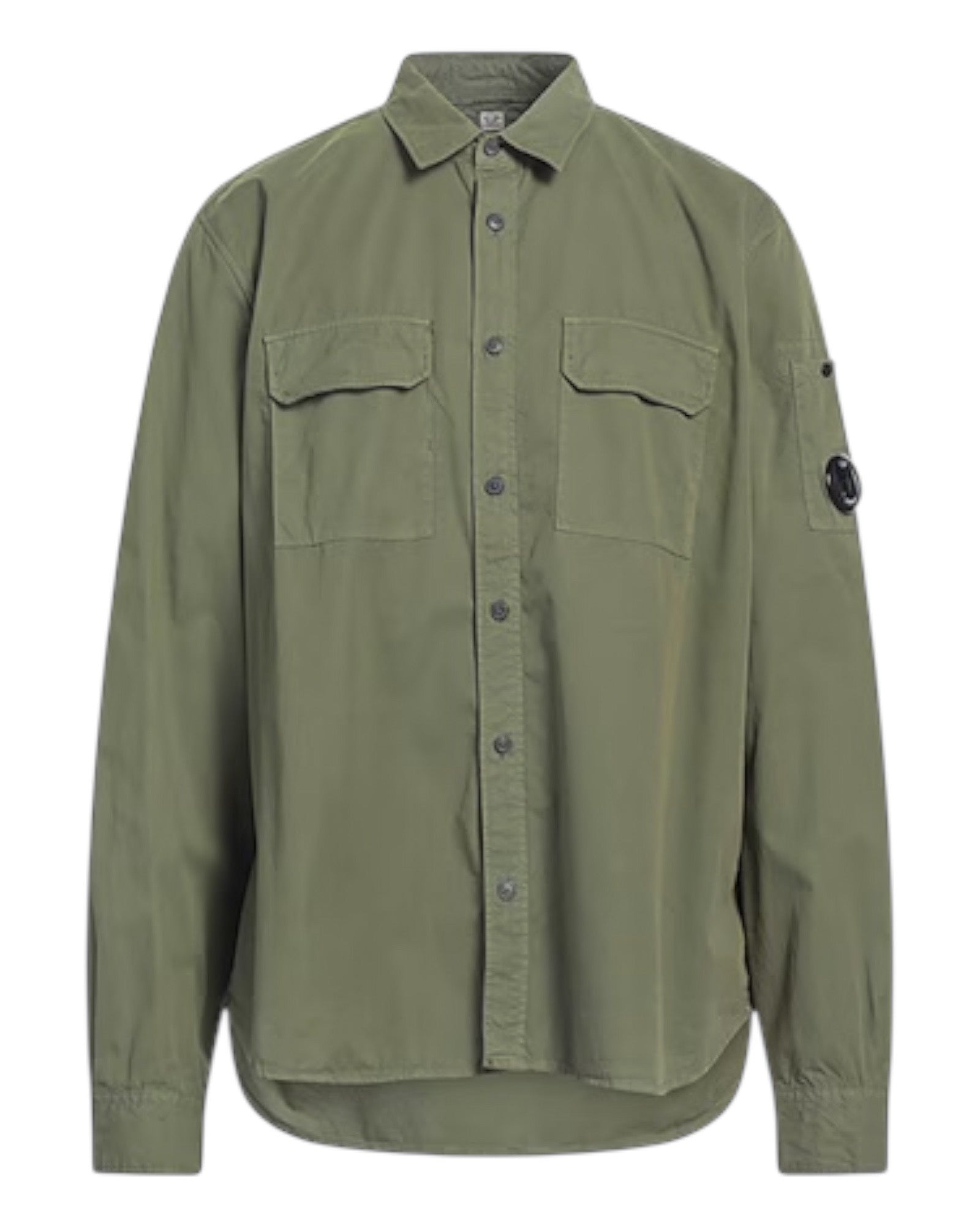 Double Pocket Button Up Overshirt With Micro Lens