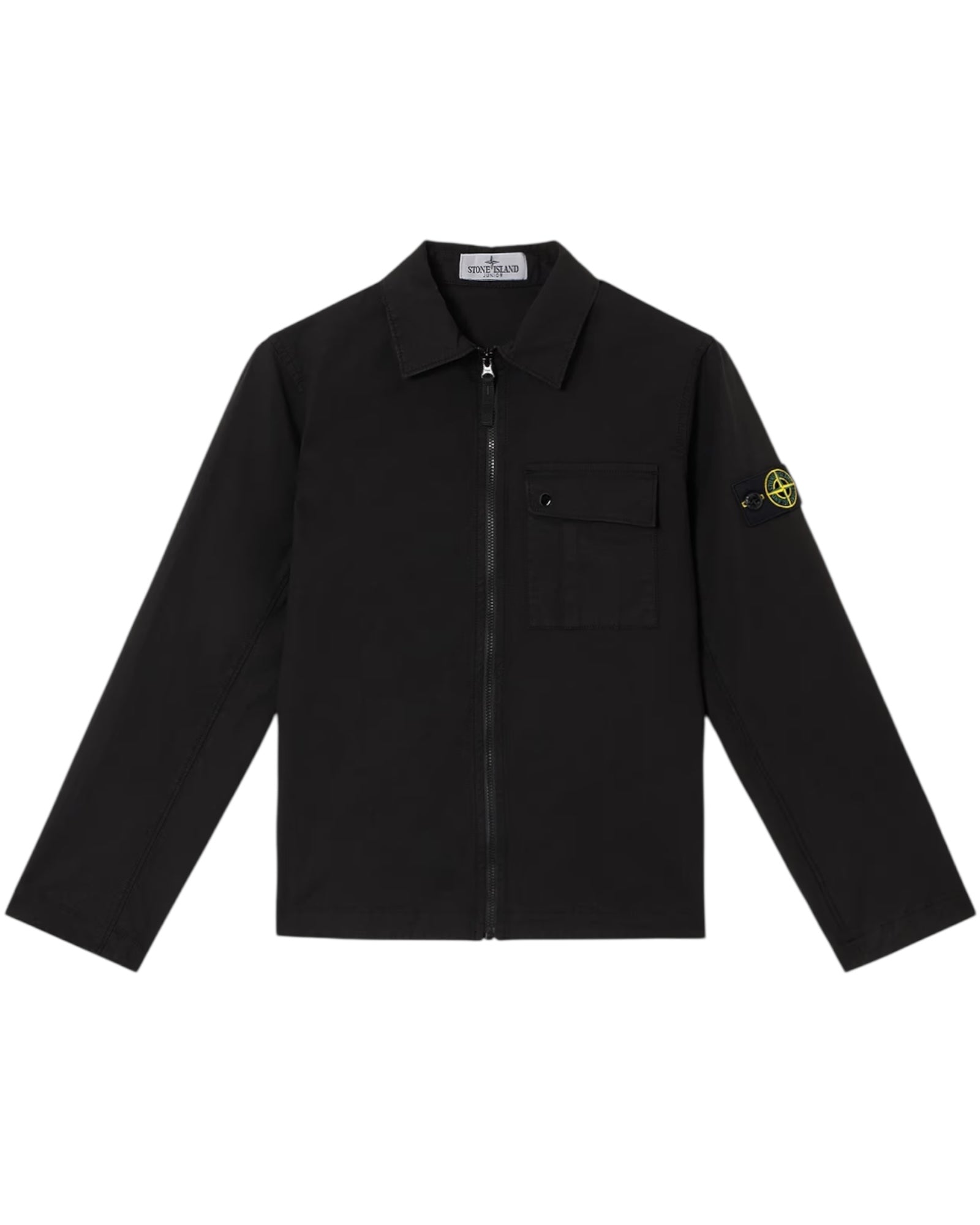 Single Pocket Full Zip Badge Overshirt