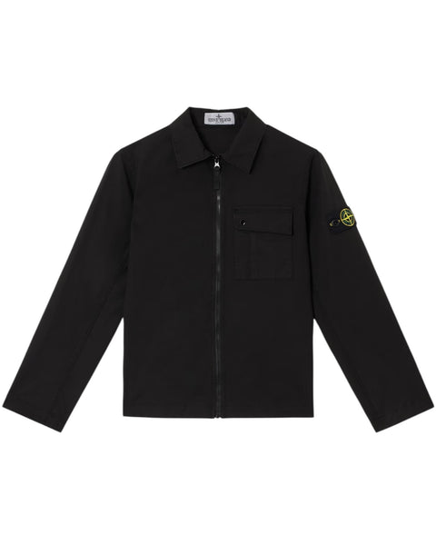 Single Pocket Full Zip Badge Overshirt