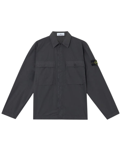 Double Pocket Full Zip Badge Overshirt